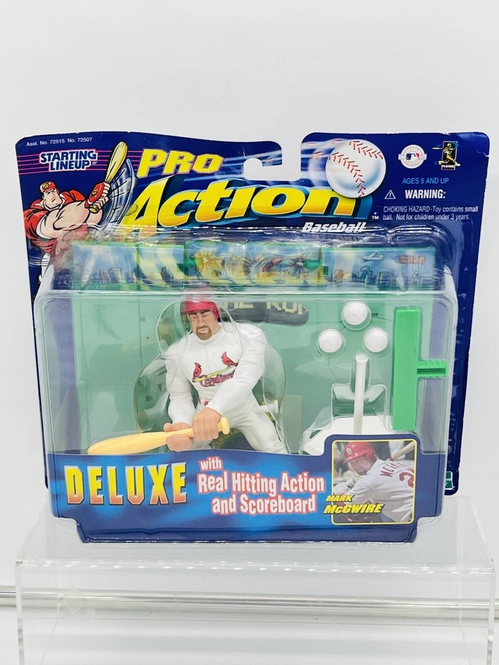1998 Hasbro MLB Starting Lineup Pro Action FIGURE DELUXE Mark McGwire Cardinals - Image 1 of 4