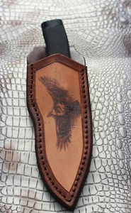 Custom Leather Knife Sheath That Fits A Buck Vanguard Knife. Sheath Only! - Picture 1 of 3