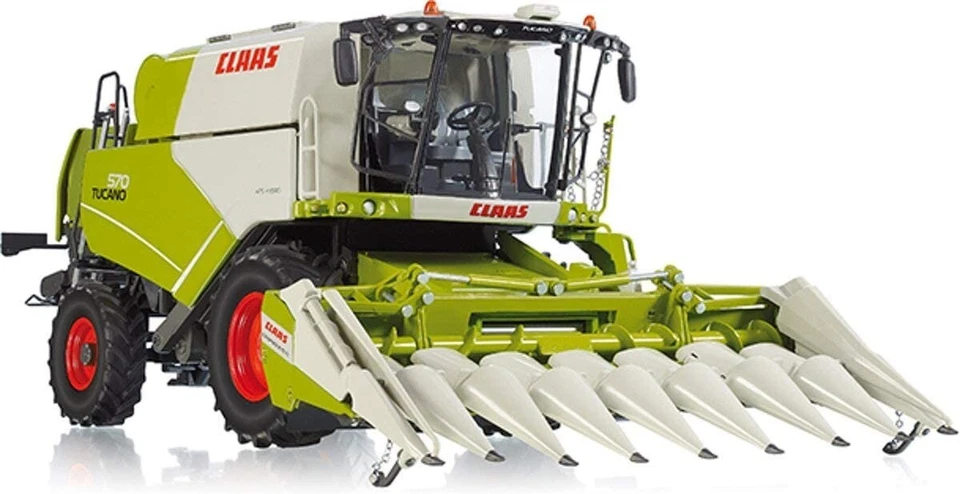WIKING 7818  Claas Tucano 570 Mähdrescher mit Maisvorsatz Conspeed 8-75 NEU 1:32 - Bild 1 von 1