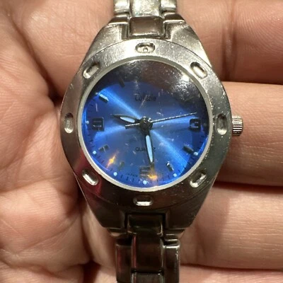 *工作* Collezio 男式蓝色表盘圆形银色表壳不锈钢手表 — 第 1/4 张图片