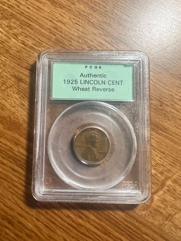 PCGS SAMPLE SLAB Lincoln Wheat Penny Cent  1925 Cover