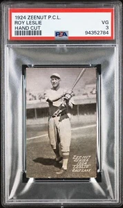 Super Rare 1924 ZEENUT P.C.L. Roy Leslie PSA 3 VG Scarce Pop of 1 / None Higher - Picture 1 of 2