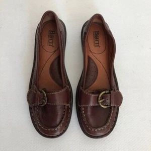 BORN Womens Shoes 6 Leather Brown Comfort Slip on Size 6 - Picture 1 of 7