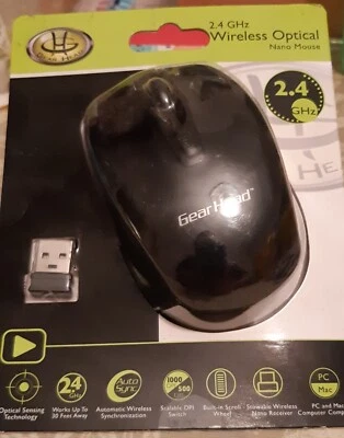 Gear Head 2.4 GHz Wireless Nano Computer Mouse Optical - Image 1 of 2