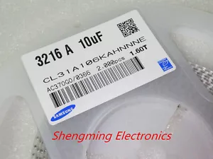 100 pz 1206 3216 106K 10uF 25V 106 Condensatore SMD ceramica CL31A106KAHNNNE - Foto 1 di 1