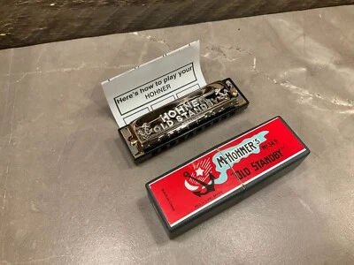 M-Hohner's OLD STANDBY Armónica Nº 34B Llave de G Caja Abierta Foto 1 de 4