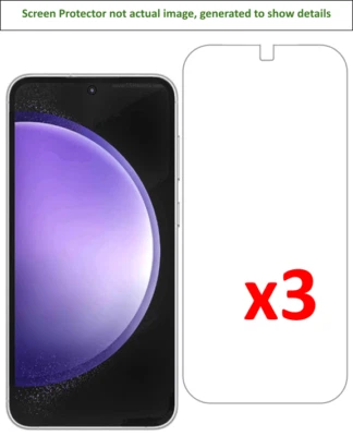 3x Samsung Galaxy S23 FE 屏幕保护膜 带布 — 第 1/2 张图片