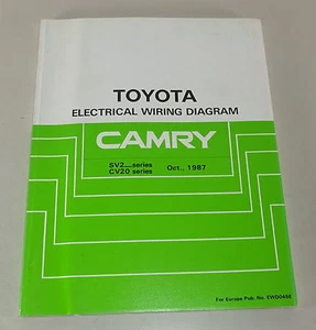 Manual De Taller Toyota Camry Diagrama De Cableado Eléctrico Año 1987 - Imagen 1 de 1