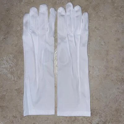 GUANTES HALCO BLANCOS LARGOS DE NAILON SANTA DESFILE PAYASO GRINCH DISFRAZ MILITAR AE9941 Foto 1 de 4