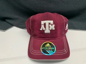ADIDAS Texas A&M Aggies Official Sideline Hat Adjustable Strap NWT - Picture 1 of 6