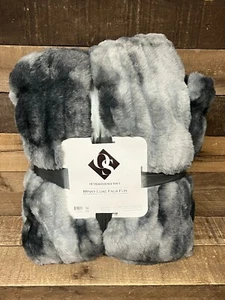 ⚡️ Outrageously Soft - Minky Luxe Faux Fur Throw Blanket 50" x 70" Grey NEW ⚡️ - Picture 1 of 1