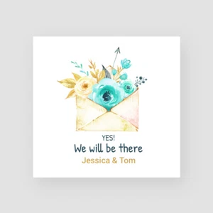 Personalised Handmade Wedding Day Accept Card - Response, Reception, Invitation - Picture 1 of 5