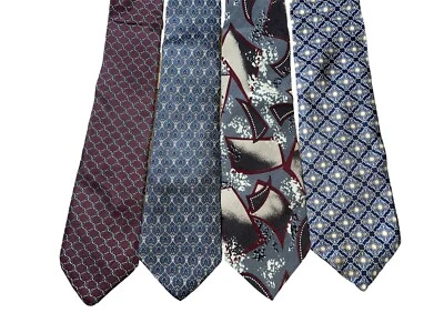 🔥 4 Vintage Christian Dior Designer Luxury 100% Silk Mens Ties 🔥 - Image 1 of 4
