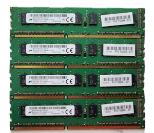 RAM SERVIDOR MICRON 8 GB 4x2 GB PC3-14900E DDR3-1866 SIN BÚFER ECC - Imagen 1 de 2