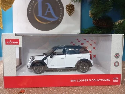 RASTAR RAT56400W MINI COOPER S COUNTRY (R60) WHITE/BLACK 1:24 Modellino DIE-CAST - Immagine 1 di 4