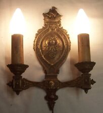Vtg Nautical Light Fixture Ship Serpent Art Antique Wall Sconce Rewired USA #Y49