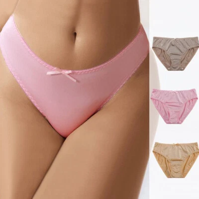 3 PIEZAS/LOTE Sexy Mujeres Bragas Calzoncillos Damas Lencería Sólida Suave Ropa Interior Hipster Foto 1 de 4