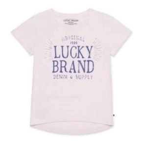 Lucky Brand Youth Girls Pink Short Sleeve T-Shirt Size Large NEW - Picture 1 of 1