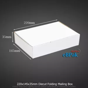100x Mailing Box 220 x 145 x 35mm Diecut White for DVD CD B2 - Picture 1 of 14