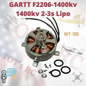 GARTT F2206 1400kv Brushless Outrunner Motor MT-115 Airplane/Foamie/Drone - Picture 1 of 7