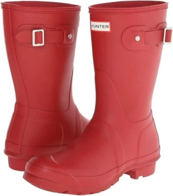 New Original Hunter Women's Original Short Matta Snow Boots - Military Red - Image 1 of 3