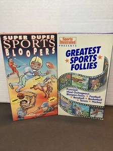 Super Duper Sports Bloopers/SI Greatest Sports Follies Lot VHS Tested And Works - Imagen 1 de 1