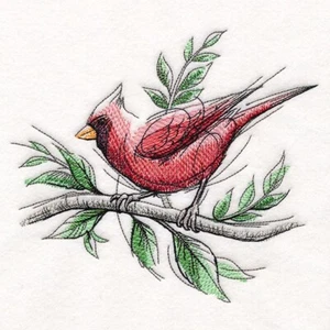 Cardinal Bird Bathroom Towel Set Embroidered - Picture 1 of 3