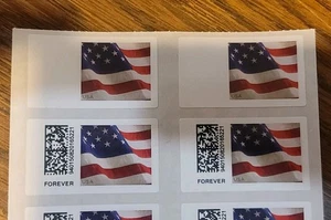 U.S. Scott's CVP108 American Flag Major error Computer vending Postage sheet 10 - Picture 1 of 4