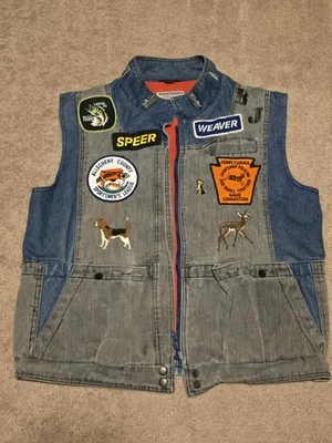 CHALECO VAQUERO STEFANO INTERNATIONAL VINTAGE VARIOS PARCHES DE PESCA PARA HOMBRE TALLA MED. Foto 1 de 4