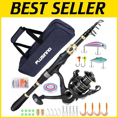 8'' Carbon Fiber Fishing Rod & Reel Combo for Freshwater & Saltwater Adventures - Image 1 of 4