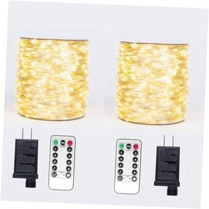 Fairy Lights Plug in,2Pack 100FT 300 LEDs Waterproof Led 2*100FT Warm White - Picture 1 of 7