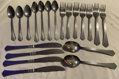 Farberware HERON Ensalada Cuchillos Cucharas Tenedores Batido - Juego de 20 Cubiertos Foto 1 de 4