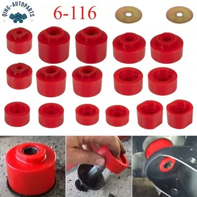 6-116 Red Body Mount Bushings Kit For Ford 2001-2005 Explorer Sport Trac 2WD 4WD - Изображение 1 из 4