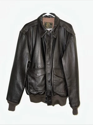 Cabina U.S.A.F. Chaqueta 21st Century A-2 piel de cabra negra para hombre 44 EE. UU. Foto 1 de 4