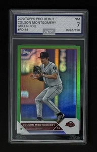 Lámina verde debut Topps Pro 2023/99 Colson Montgomery Birm. Barons #PD-46 AGS 7 - Imagen 1 de 2