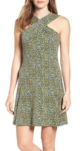 Abito donna Michael Kors 241208 Quinn floreale linea A giallo taxi taglia X-Large - Foto 1 di 3