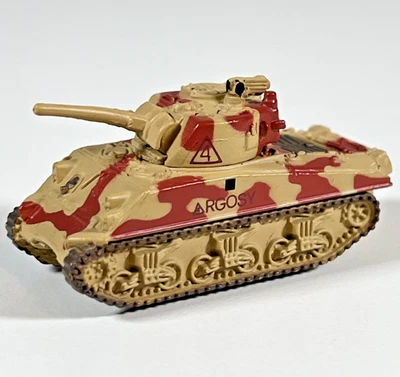 Vintage Galoob Micro Machines M4 Sherman Tank Argosy Tan Camo Military f3 - Image 1 of 4