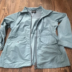 Athleta Womens Jacket Green Rain Coat  Full Zip Lightweight Sz M - Picture 1 of 11
