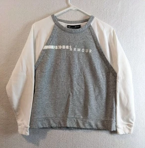 Under Armour Sweatshirt grau weiß Medium Loose Fit - Bild 1 von 8