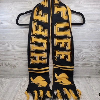 Harry Potter Hufflepuff Bufanda Tejida Amarillo Negro Bandera Mago Disfraz Juegos con disfraces Foto 1 de 4