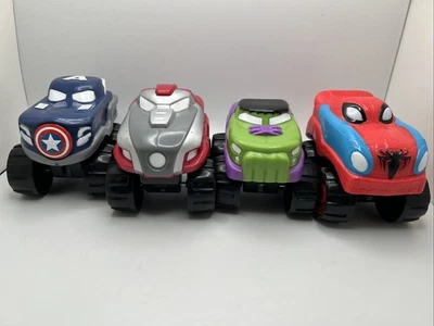 Marvel Mini Speed Squad Vehicles Spider-Man Hero Drive Hulk Funrise Iron Man Lot - Image 1 of 4
