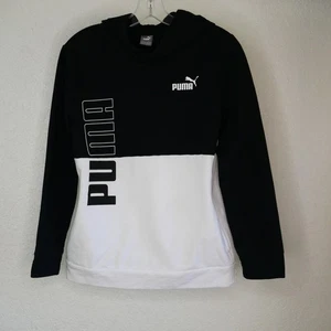 Puma Hoodie Skaterjacke Jungen Large schwarz weiß Pullover Logo Langarm - Bild 1 von 14