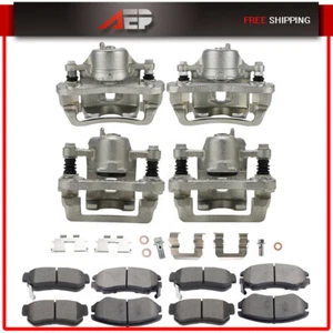 Front And Rear Brake Calipers & Ceramic Pads Driver + Passenger For Kia Optima - Picture 1 of 9