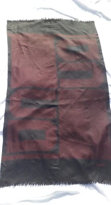 Christian Dior Black Border with Herringbone pattern 50x28 inches - Image 1 of 4