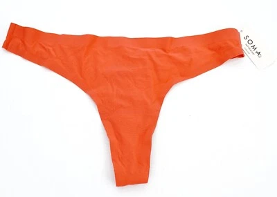 Soma Intimates Enbliss Soft Stretch Thong ~ Red Vamp ~ Size: M (New With Tags) - Image 1 of 3
