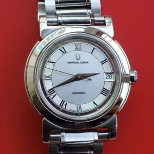 UNISEX 35MM UNIVERSAL GENEVE ROMAN AUTOMATIK 871 100 DATE SERVICED CLEAN - Bild 1 von 16