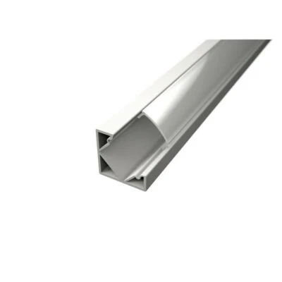 PROFILO IN ALLUMINIO BIANCO DA 2 MT TL1919B ANGOLARE PER STRISCE LED BARRA RIGID - Immagine 1 di 4