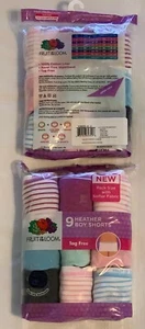 Girls Set of 9 Tag Free Boy Shorts: 4-10-12-14 - Picture 1 of 2