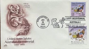 Artcraft 2370 Feliz Cumpleaños Australia con Sellogan Australiano Cancelar - Imagen 1 de 1