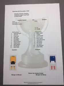 1980-81 Dundee United v Dundee Scottish League Cup Final matchsheet - Picture 1 of 1